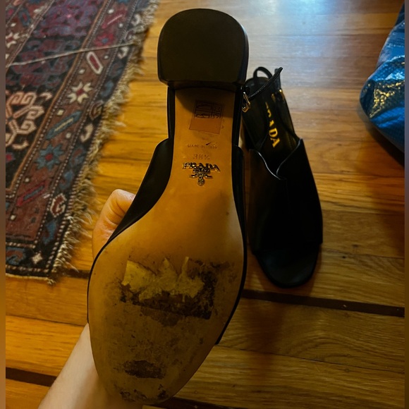 Prada Slingback Heeled Sandals Size 38.5, Excellent Condition with Dust Bag - Picture 8 of 8